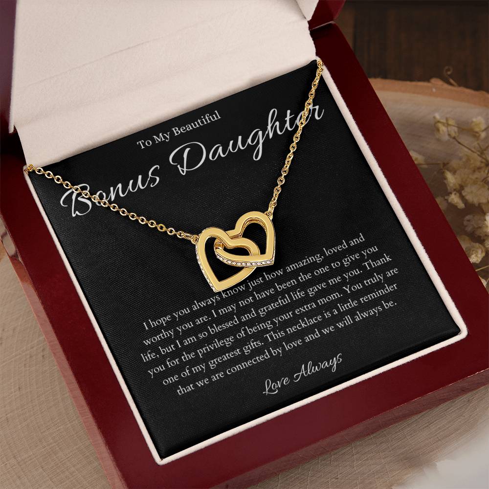 To My Bonus Daughter Necklace - Gift For Bonus Daughter