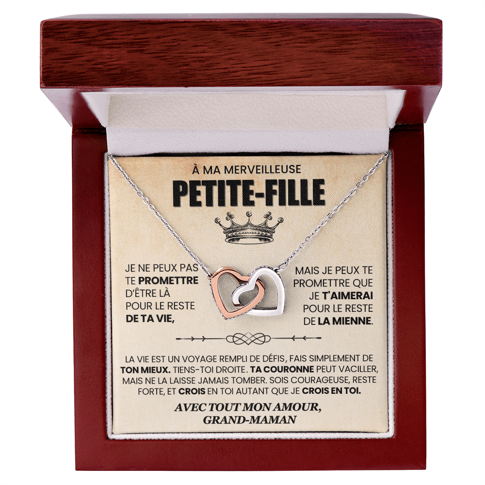 Collier Cœurs Entrelacés pour Petite-Fille - Cadeau de Grand-Maman