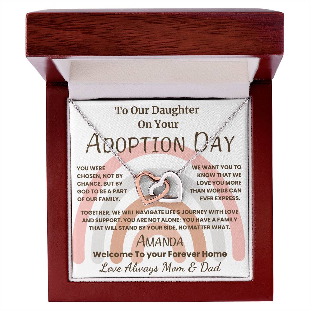 Adoption Day Necklace for Daughter - You Were Chosen | Personalized Gift from Mom & Dad