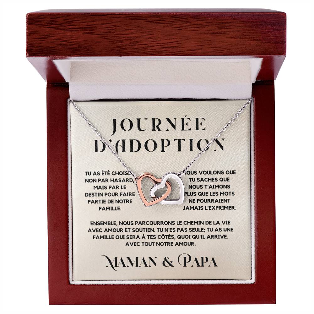 Collier d'Adoption pour Fille – Cadeau Émotionnel de Parents à Enfant | Souvenir Unique