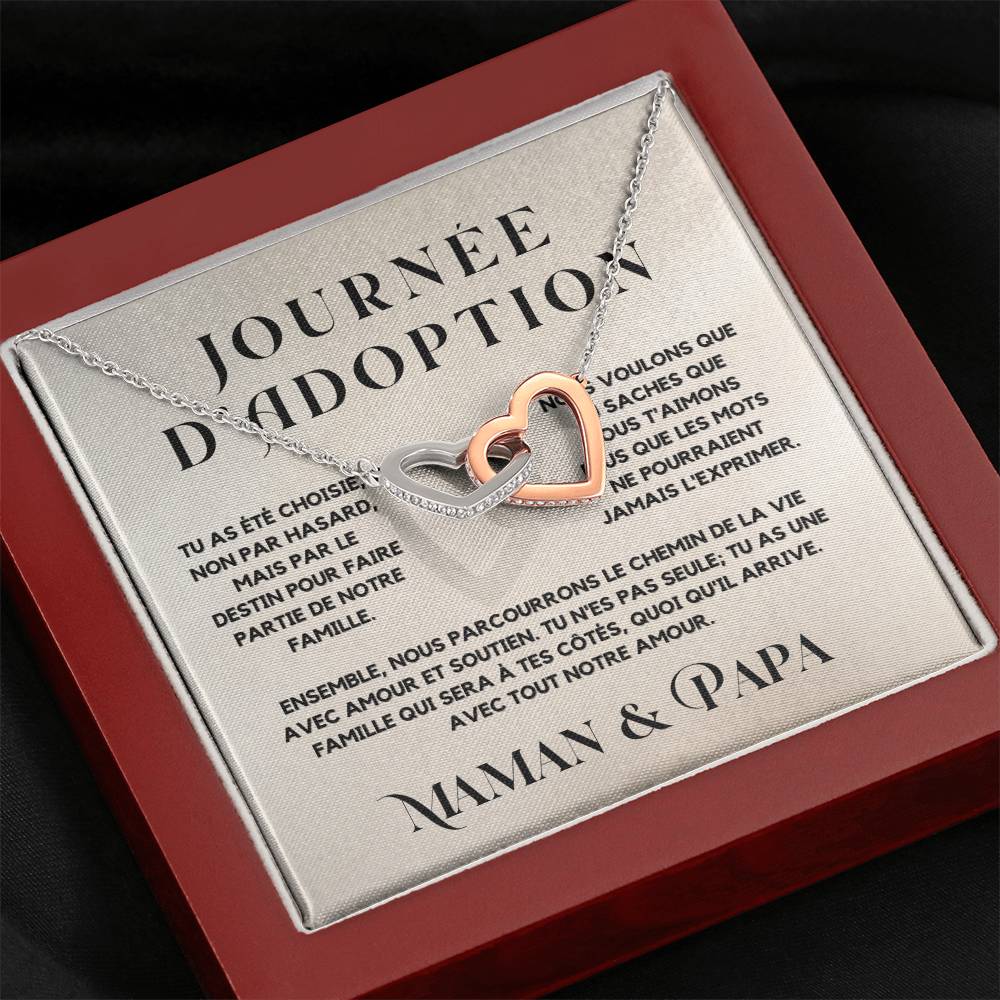Collier d'Adoption pour Fille – Cadeau Émotionnel de Parents à Enfant | Souvenir Unique