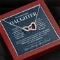 To My Daughter Love Dad – Interlocking Hearts Necklace