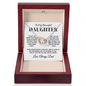 To My Beautiful Daughter - Interlocking Hearts Necklace from Dad