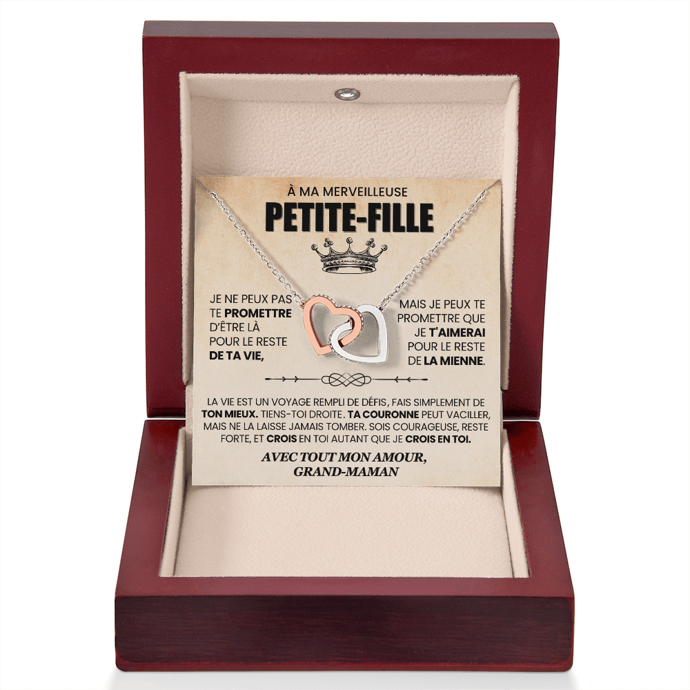 Collier Cœurs Entrelacés pour Petite-Fille - Cadeau de Grand-Maman