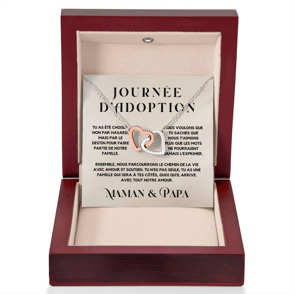 Collier d'Adoption pour Fille – Cadeau Émotionnel de Parents à Enfant | Souvenir Unique