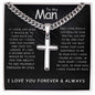 To My Man - Love You Forever Cross Necklace