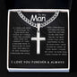 To My Man - Love You Forever Cross Necklace
