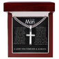 To My Man - Love You Forever Cross Necklace