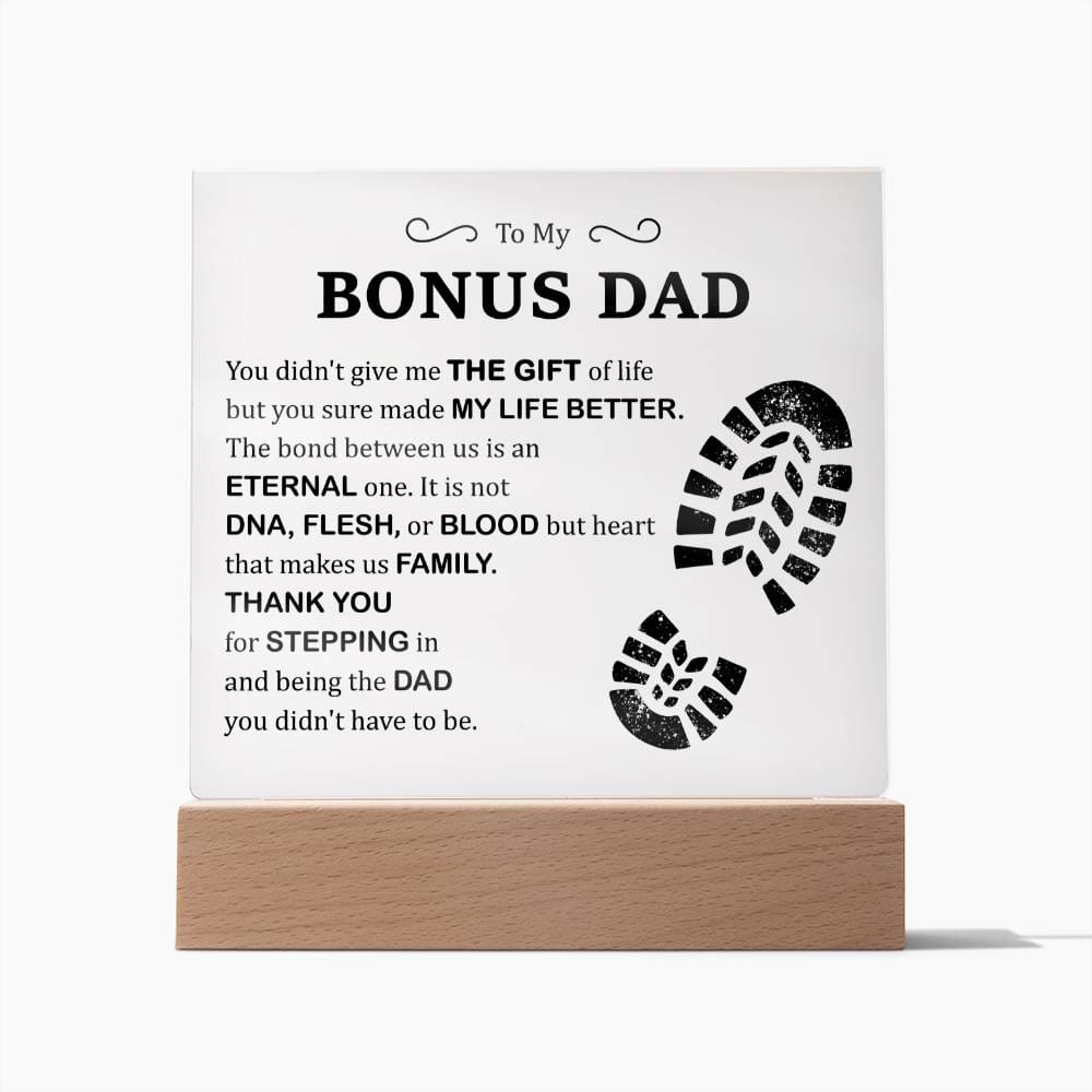 Personalized Step Up Dad Plaque Sign, Stepdad Gift