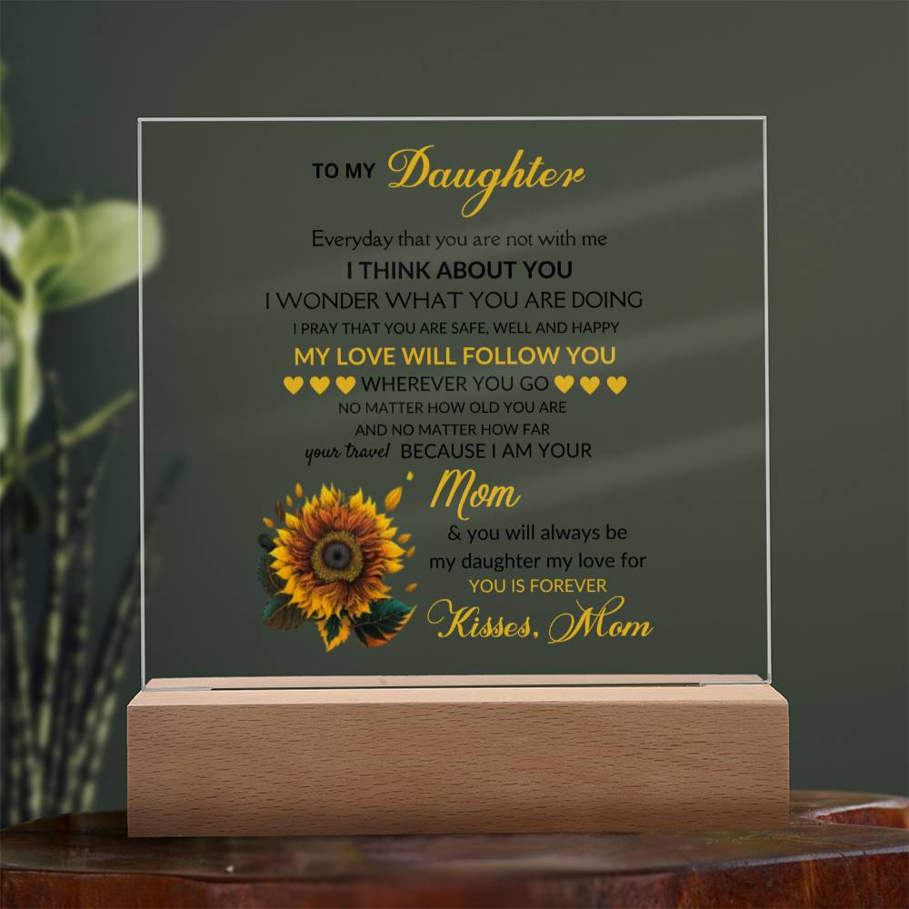 To Daughter From Mother Acrylic Plaque - Birthday Gift
