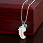 First Mother’s Day Necklace – Custom Baby Feet Charm