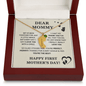Custom Baby Feet Necklace with Birthstone – Personalized First Mother’s Day Gift
