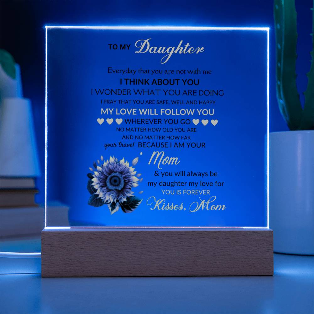 To Daughter From Mother Acrylic Plaque - Birthday Gift