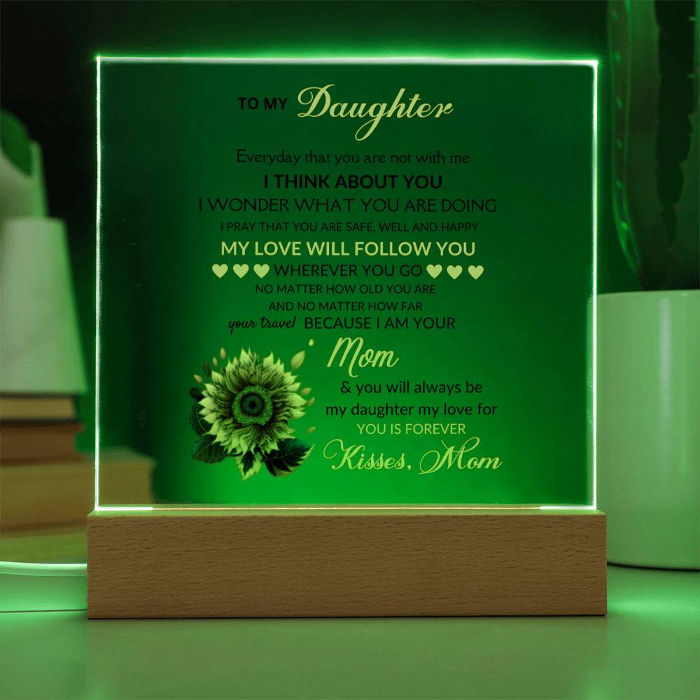 To Daughter From Mother Acrylic Plaque - Birthday Gift