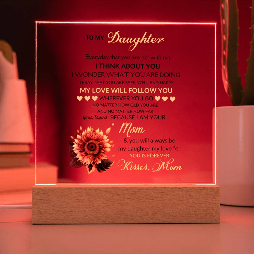 To Daughter From Mother Acrylic Plaque - Birthday Gift