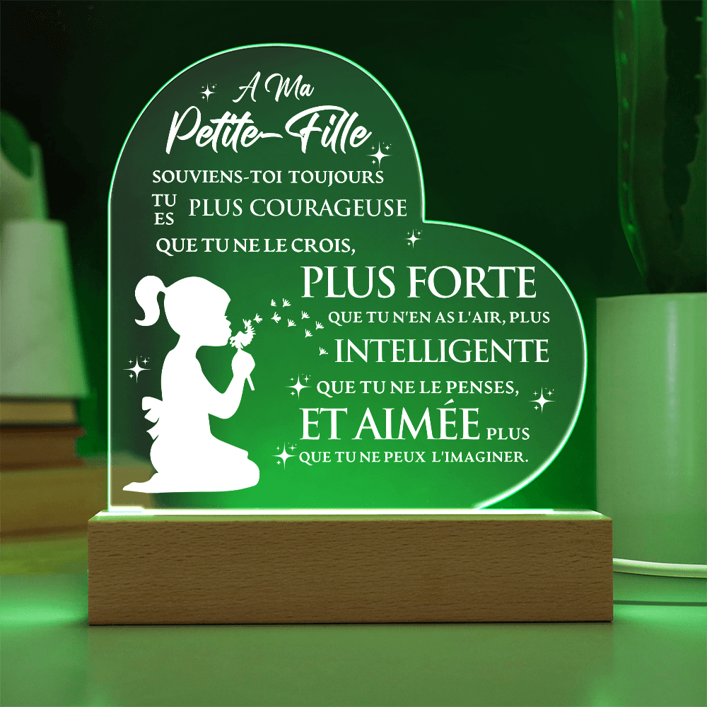 Plaque Acrylique Petite Fille | Souvenir Lumineux et Personnalisé
