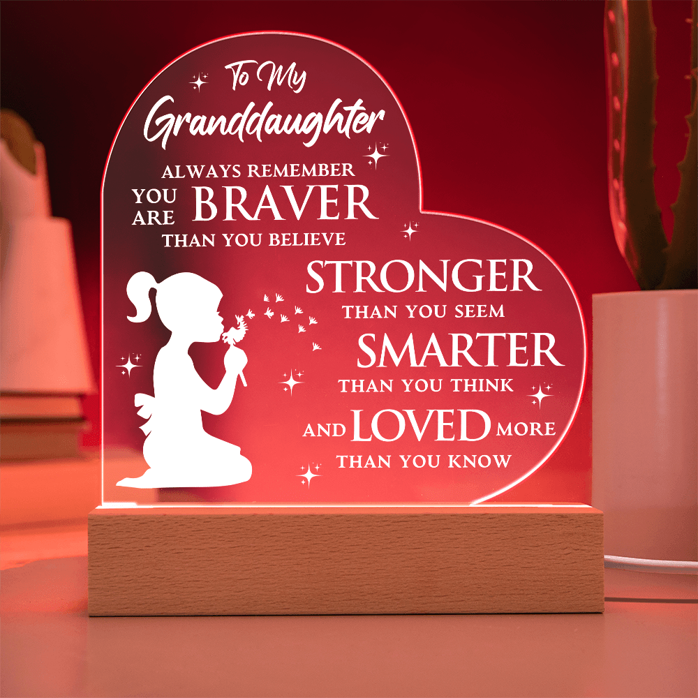 Granddaughter Acrylic Plaque - Thoughtful Gift