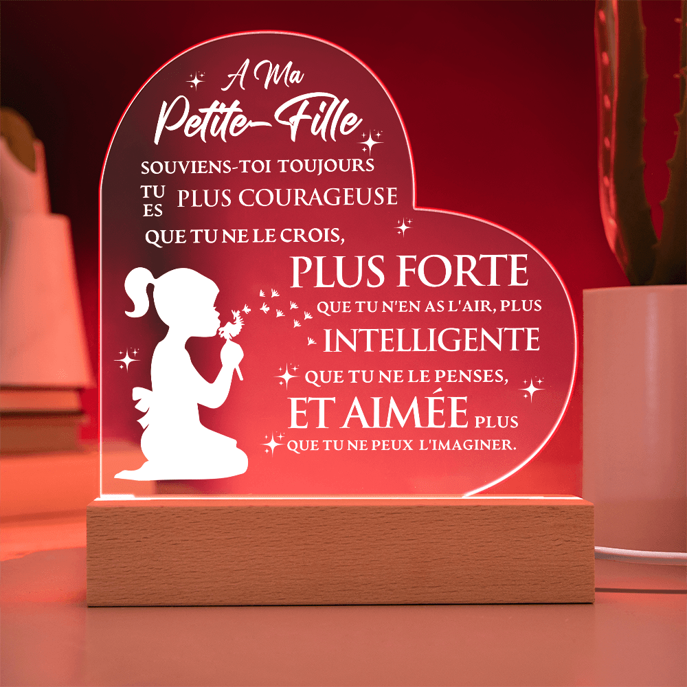 Plaque Acrylique Petite Fille | Souvenir Lumineux et Personnalisé