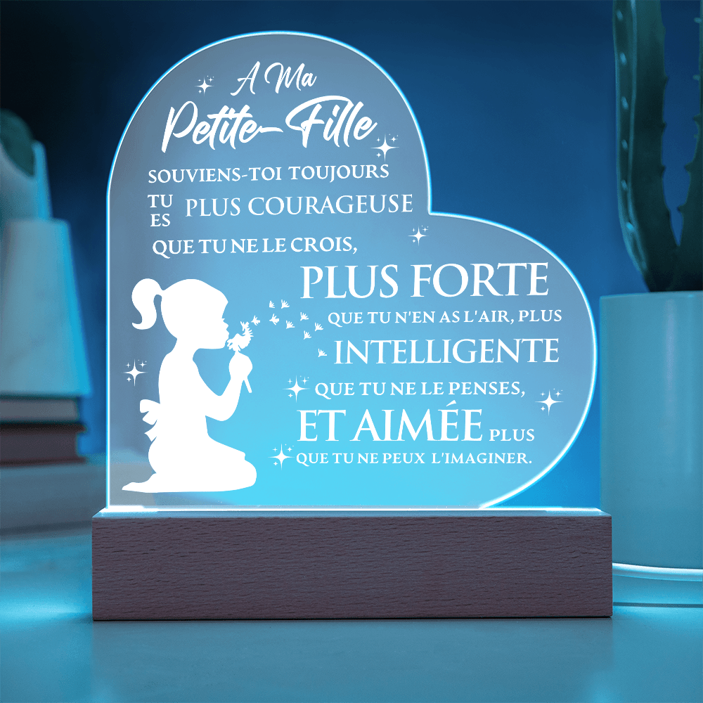 Plaque Acrylique Petite Fille | Souvenir Lumineux et Personnalisé
