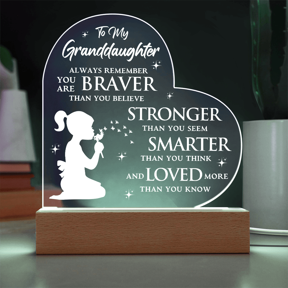 Granddaughter Acrylic Plaque - Thoughtful Gift