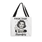 Funny Retro Tote Bag - F#@K THAT Respectfully