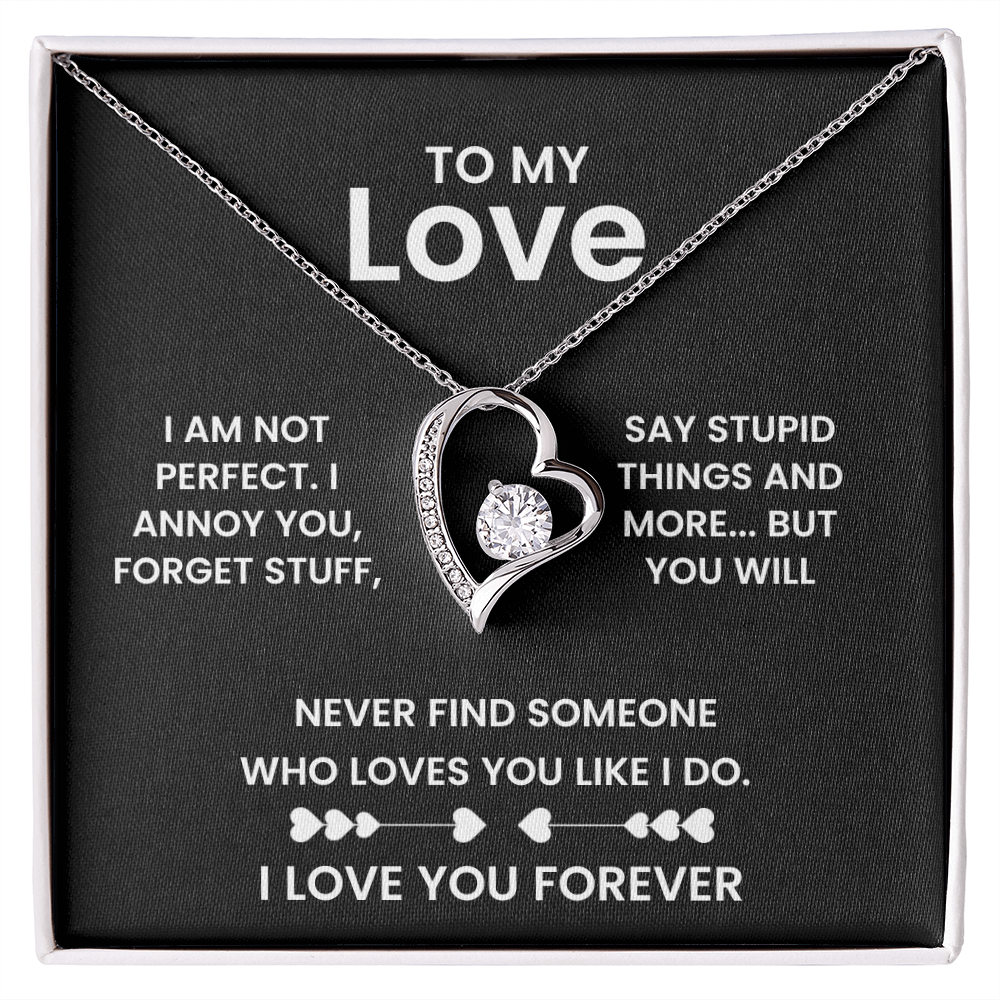 Forever Love Necklace – Sparkling Heart Pendant Gift for Her