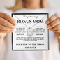 Bonus Mom heart necklace