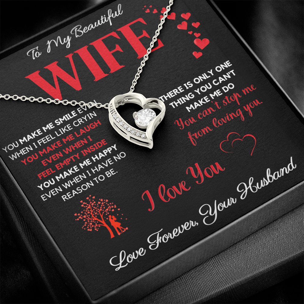 To My Wife Heart Necklace – I Cant Stop Loving You