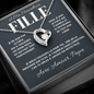 🖤 Collier Coeur à Ma Merveilleuse Fille – Message de Papa