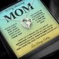 To My Amazing Mom Heart Necklace