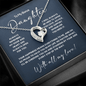 To My Bonus Daughter Pendant – 14K White or 18K Yellow Gold Finish