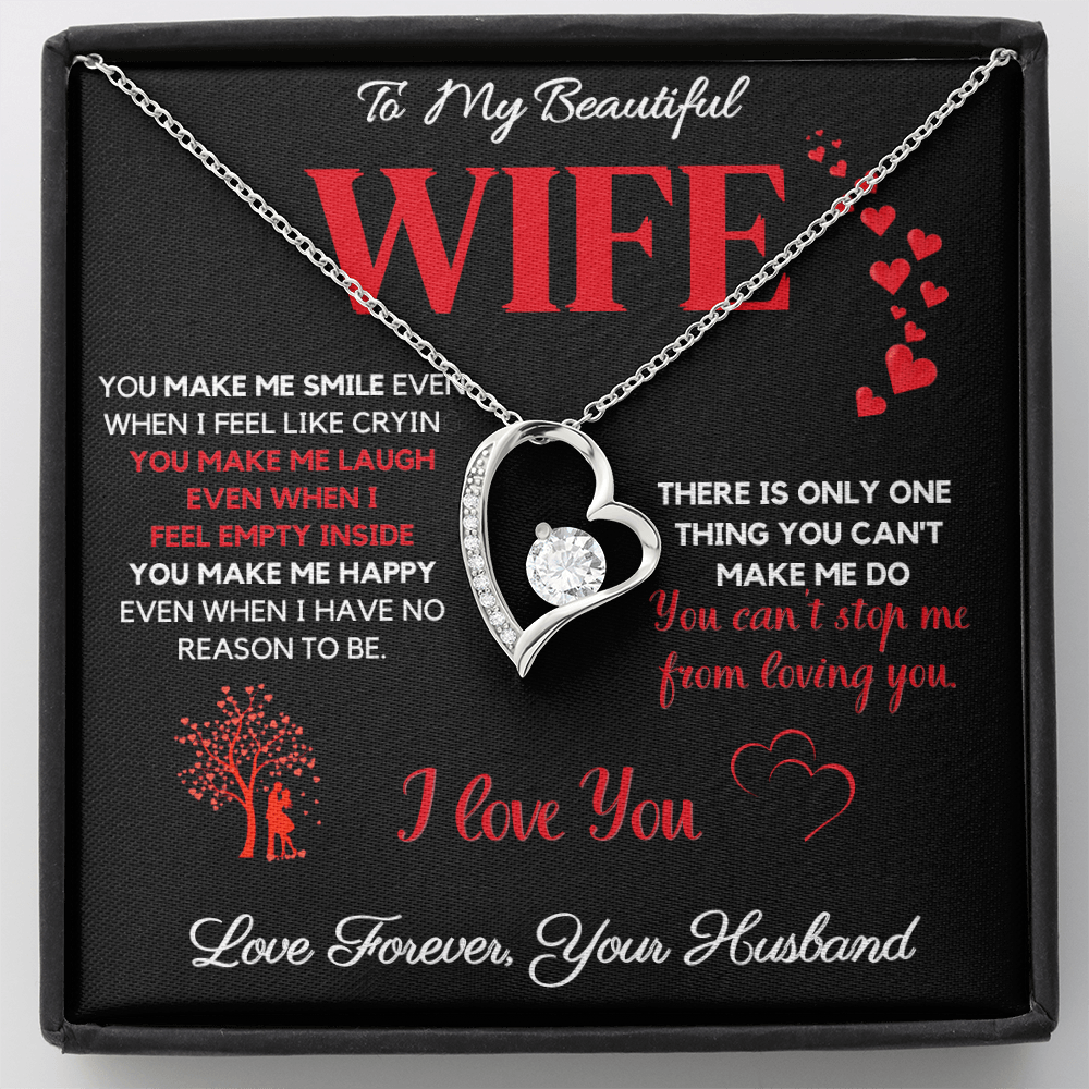 To My Wife Heart Necklace – I Cant Stop Loving You