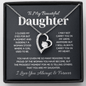 To Amazing daughter Heart Necklace