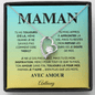 Pendentif Pour Maman - Or 14K/18K avec Zircone Cubique