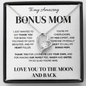 Bonus Mom heart necklace