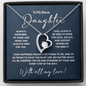 To My Bonus Daughter Pendant – 14K White or 18K Yellow Gold Finish