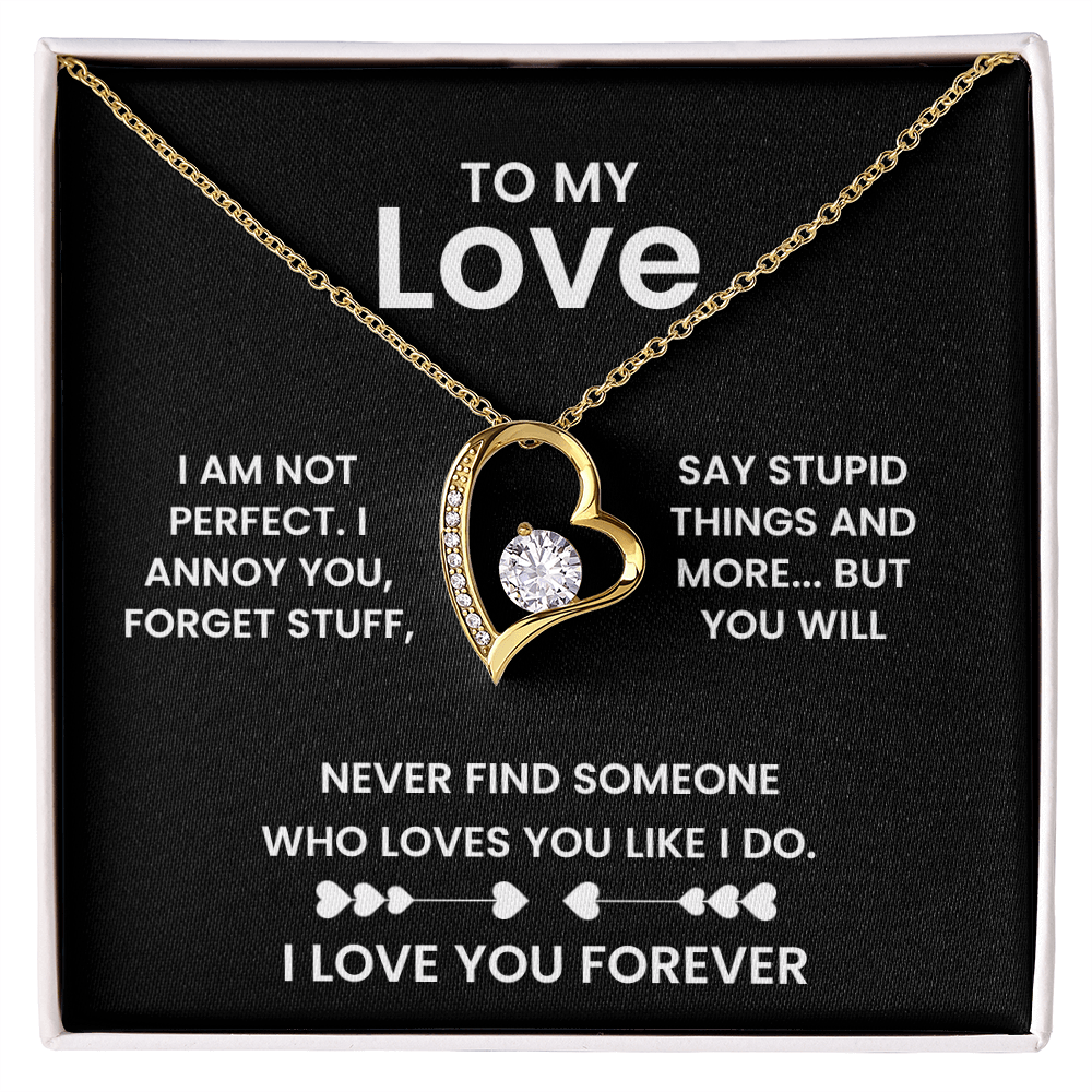 Forever Love Necklace – Sparkling Heart Pendant Gift for Her