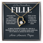 🖤 Collier Coeur à Ma Merveilleuse Fille – Message de Papa