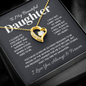 To Amazing daughter Heart Necklace