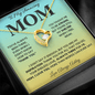 To My Amazing Mom Heart Necklace