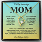 To My Amazing Mom Heart Necklace