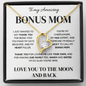 Bonus Mom heart necklace