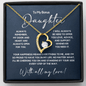 To My Bonus Daughter Pendant – 14K White or 18K Yellow Gold Finish