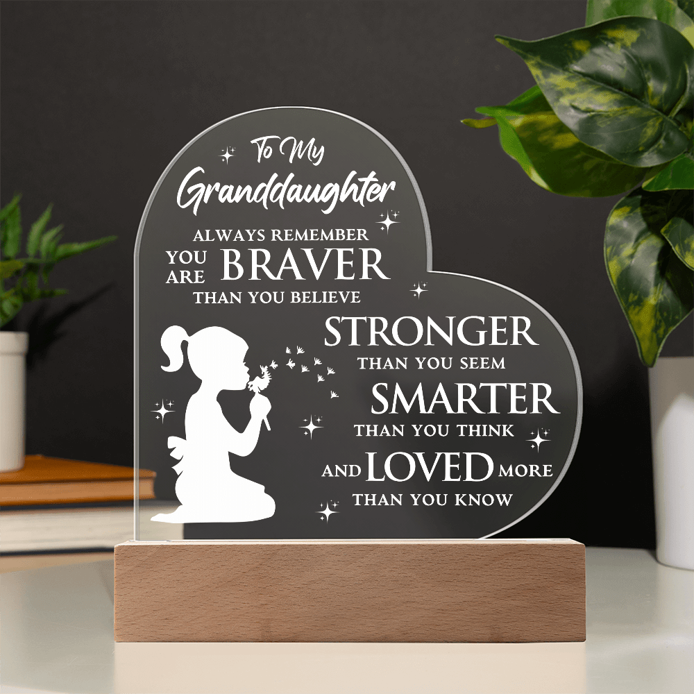 Granddaughter Acrylic Plaque - Thoughtful Gift