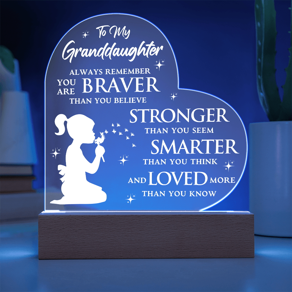 Granddaughter Acrylic Plaque - Thoughtful Gift