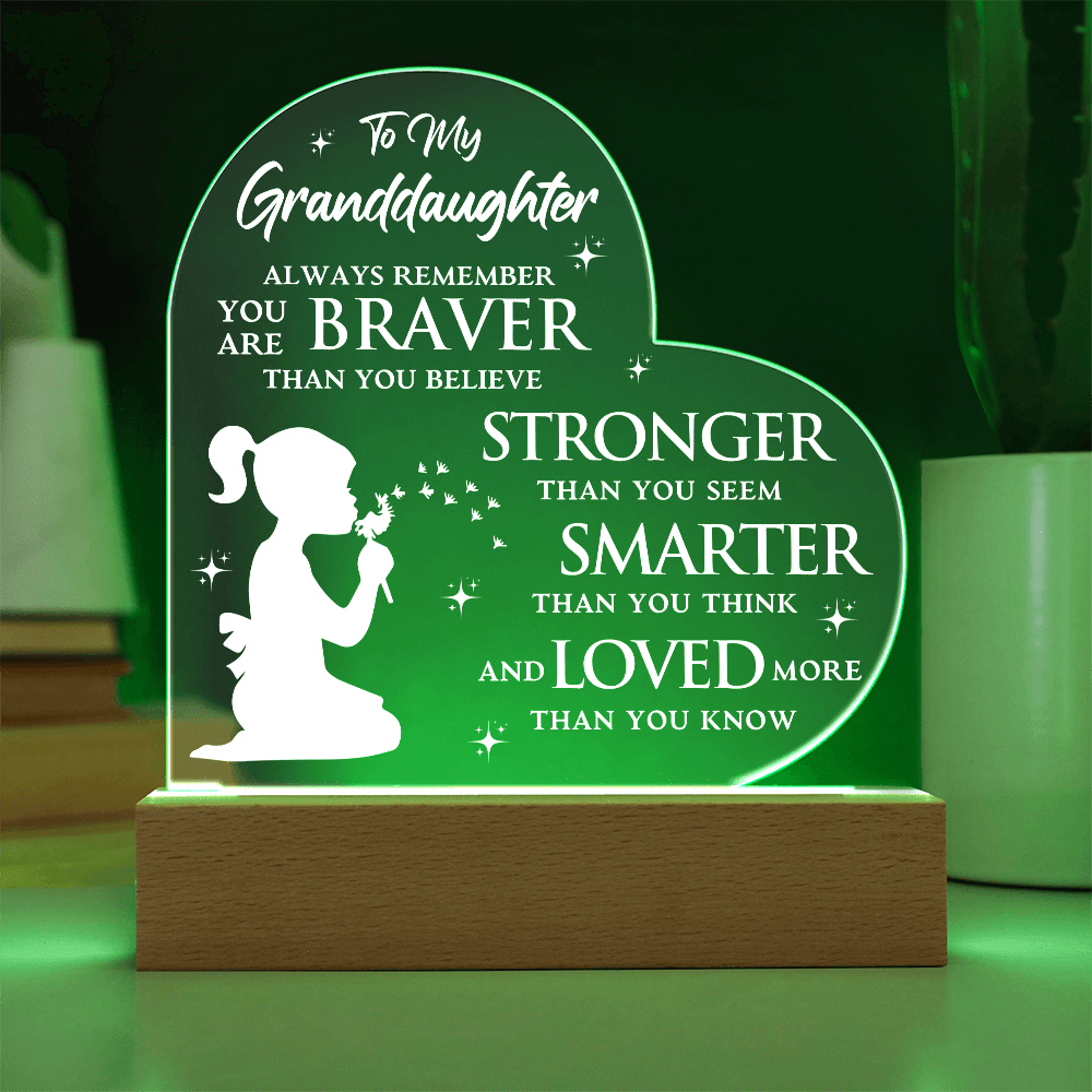 Granddaughter Acrylic Plaque - Thoughtful Gift