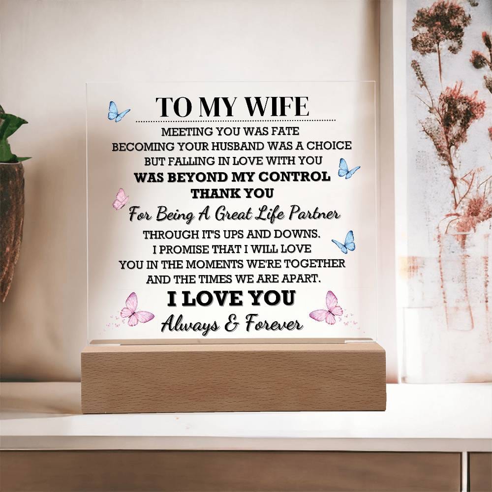 To My Wife Acrylic Plaque | Gift From Husband