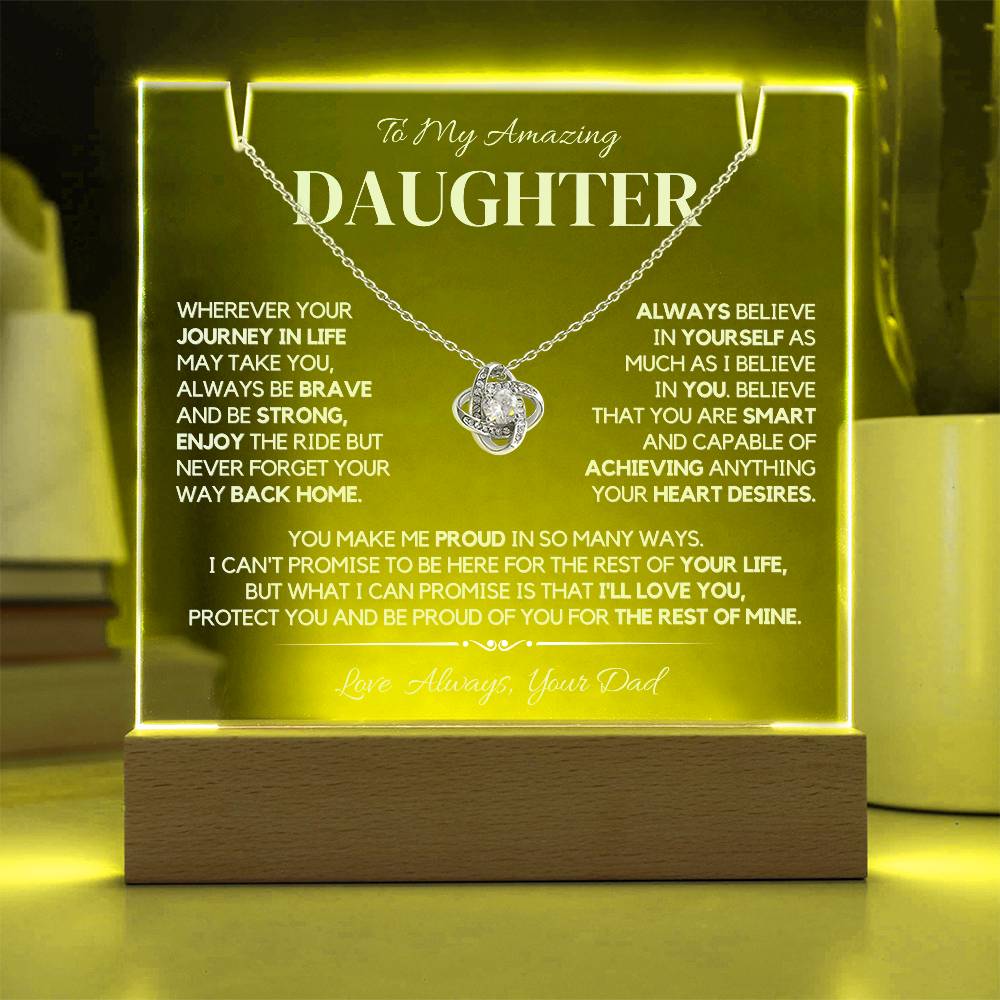 To Daughter Plaque and Necklace β Elegant Gift Set