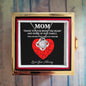 To Mom Love Knot Necklace with Preserved Rose