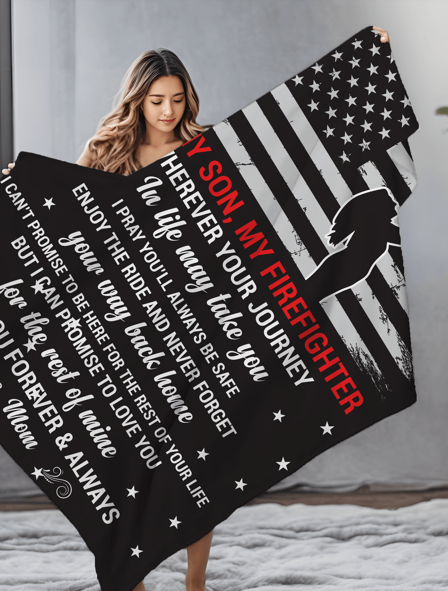 Firefighter Son Blanket – Honor Your Hero Son